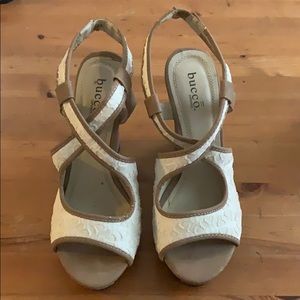 White wedge sandal